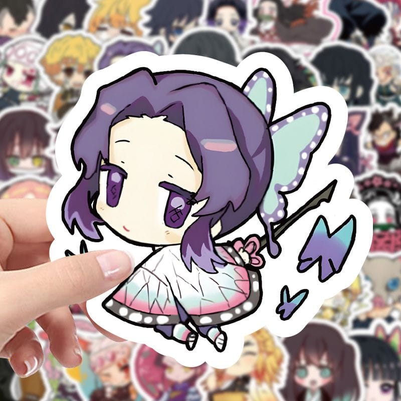 100pcs Demon Slayer Anime Pelekat Comel Stickers Cute Label Gift Hadiah ...
