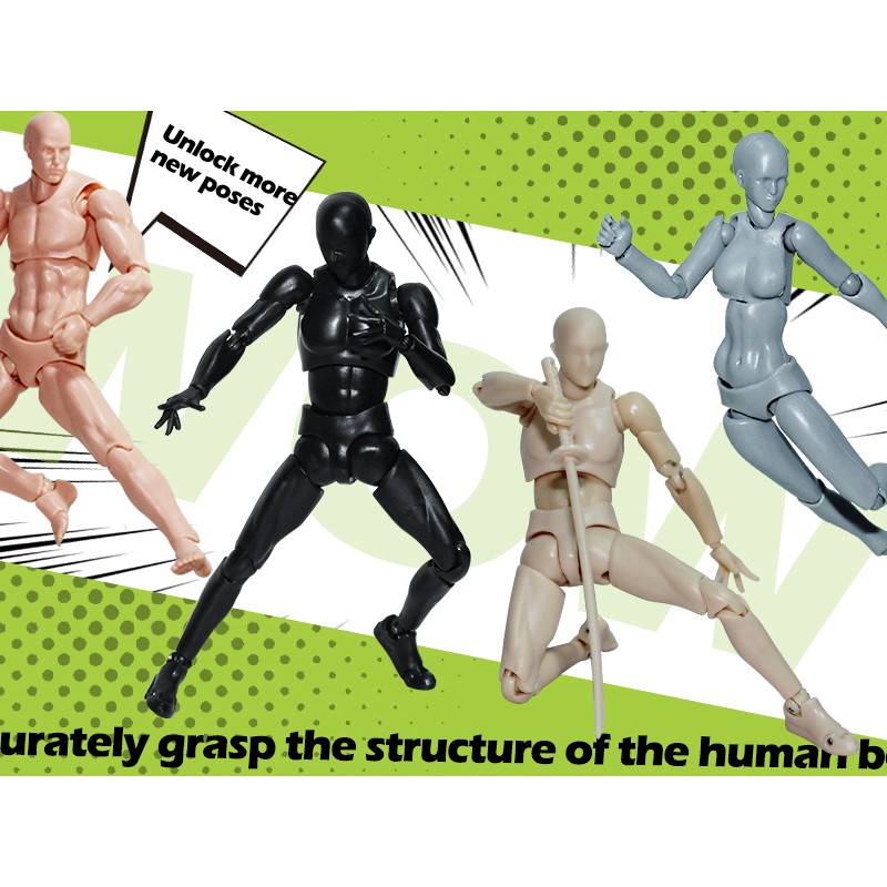 Sketch Draw Male Female/Multi-Jointed Movable Dummy/Toy Model Draw ...