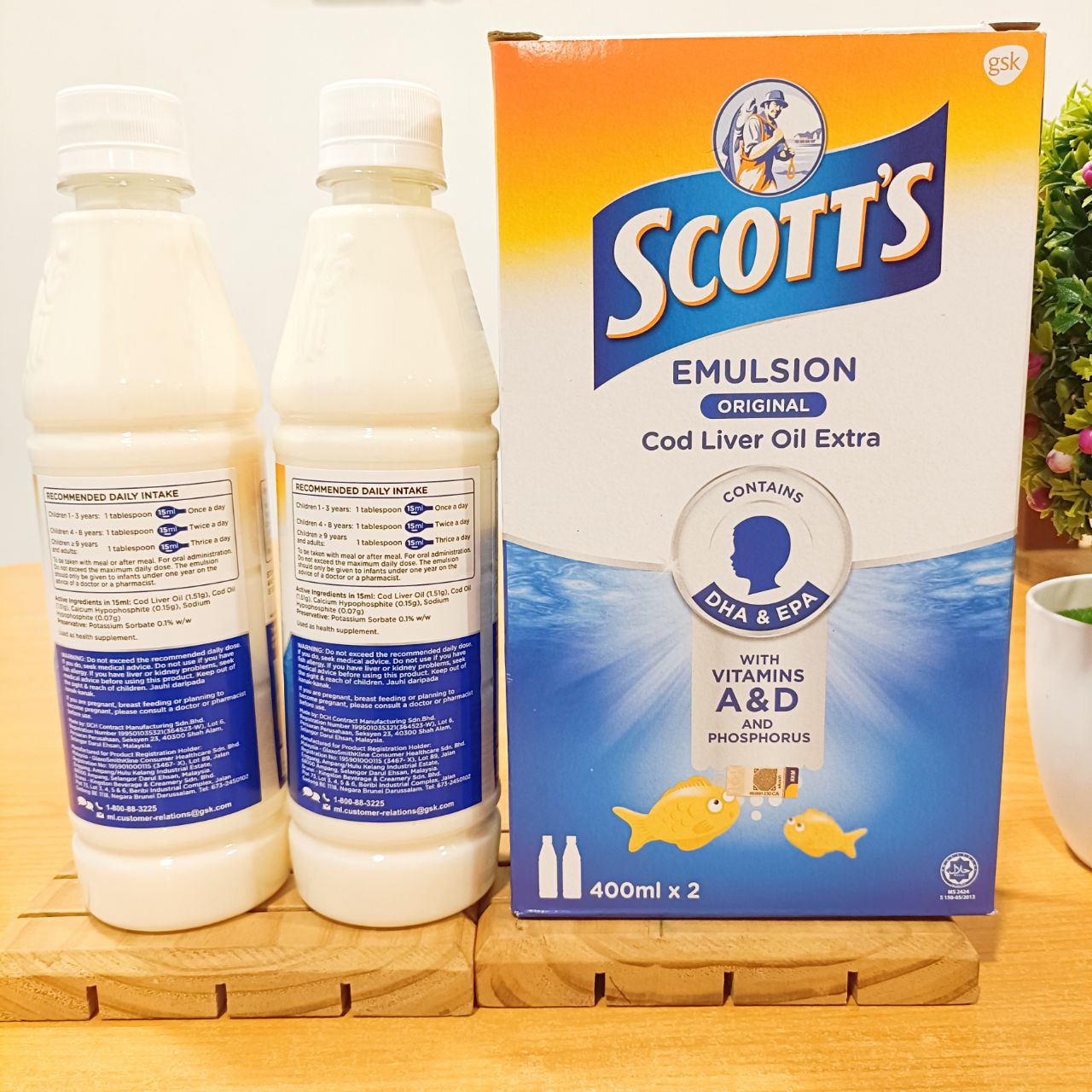 《Scott's》 Emulsion Cod Liver Oil Extra - Original (400ml x 2) | Shopee ...