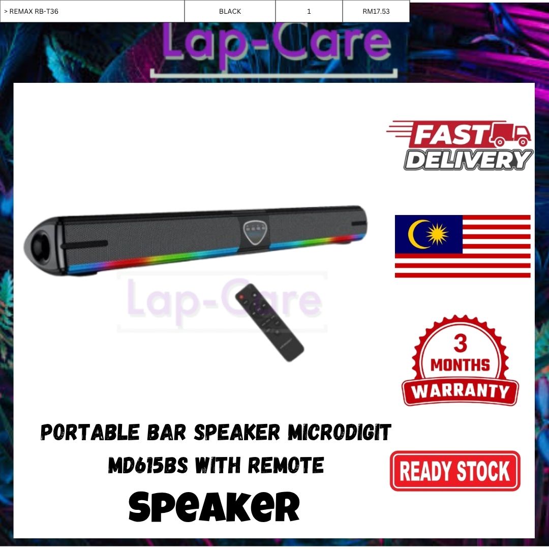 Microdigit Md615Bs Portable Bar Speaker With Remote | Shopee Malaysia