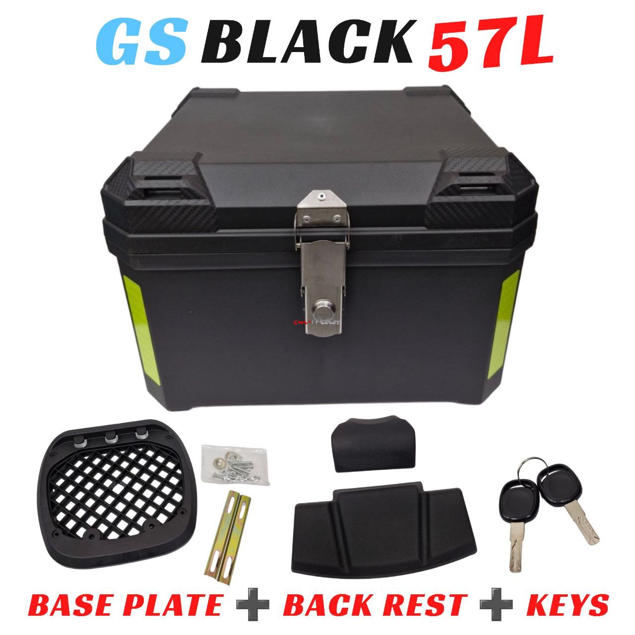 (MODENAS SM SPORT SYM) GS 57L Kotak Top Box Motorcycle+RAPIDO Monorack ...
