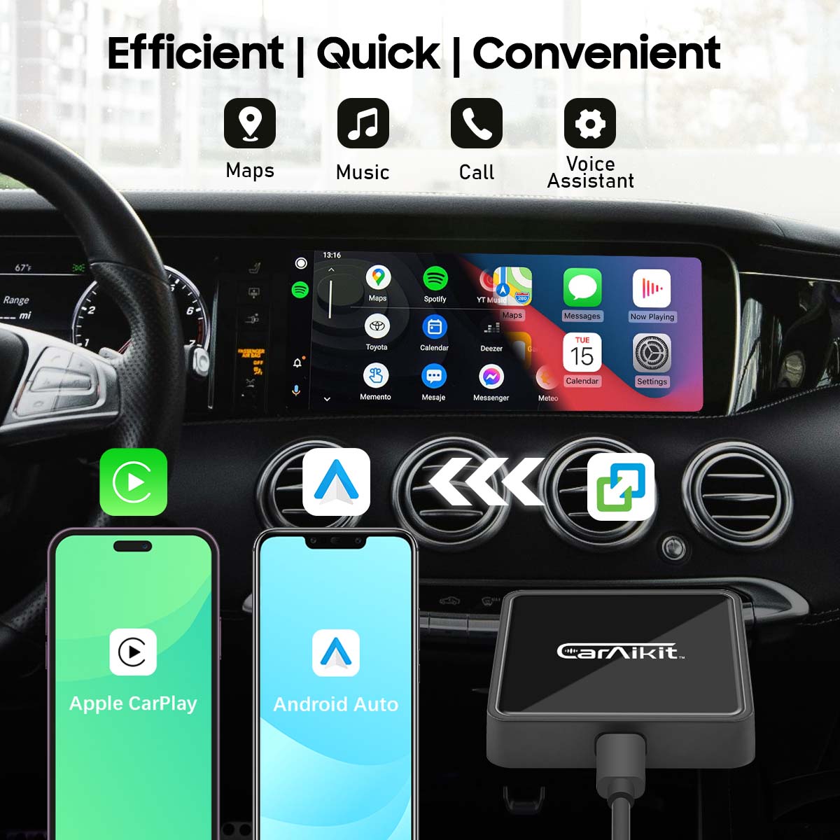 C2 2-in-1 Wireless Carbitlink Adapter Wireless Carplay Wireless Android ...