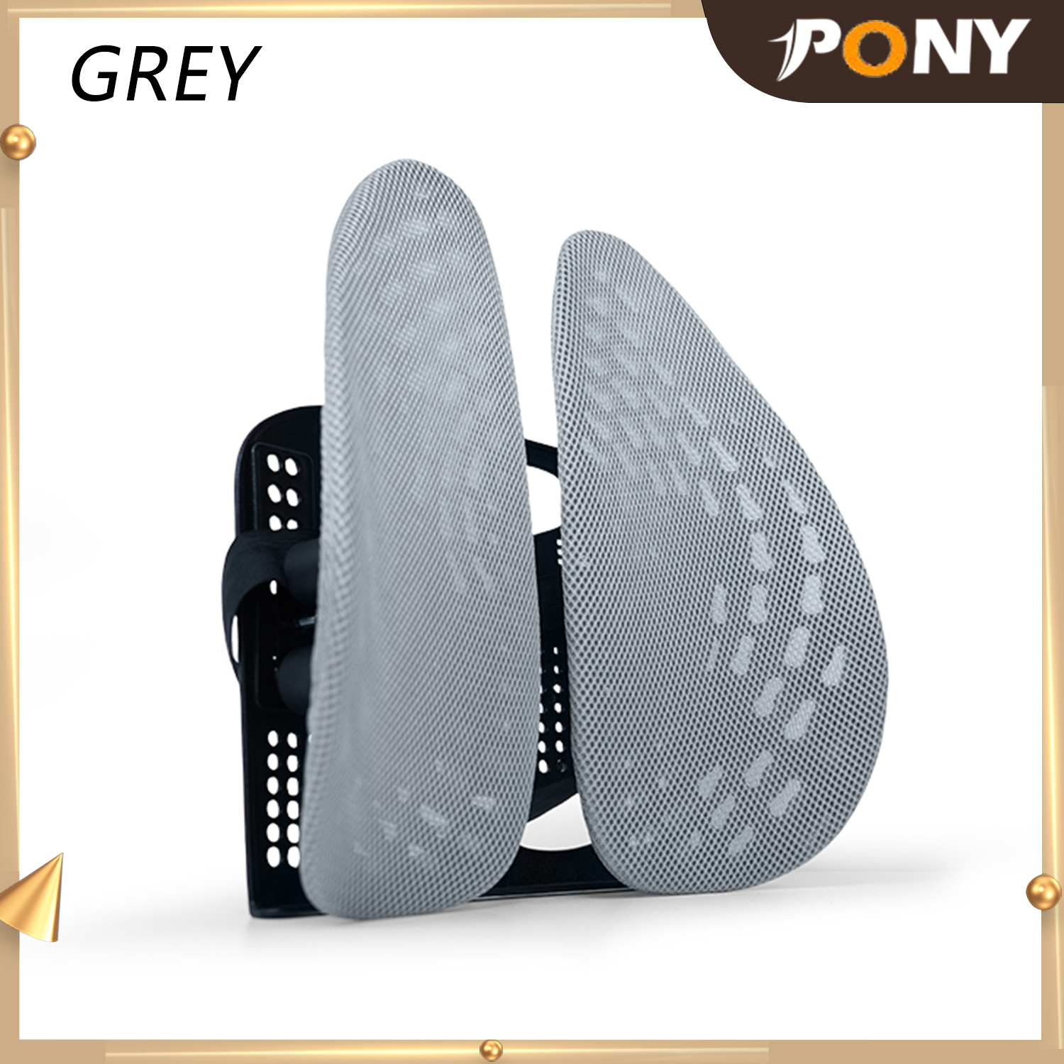 Adjustable Breathable Ergonomic Back Pad Support Lumbar Massage Spinal ...