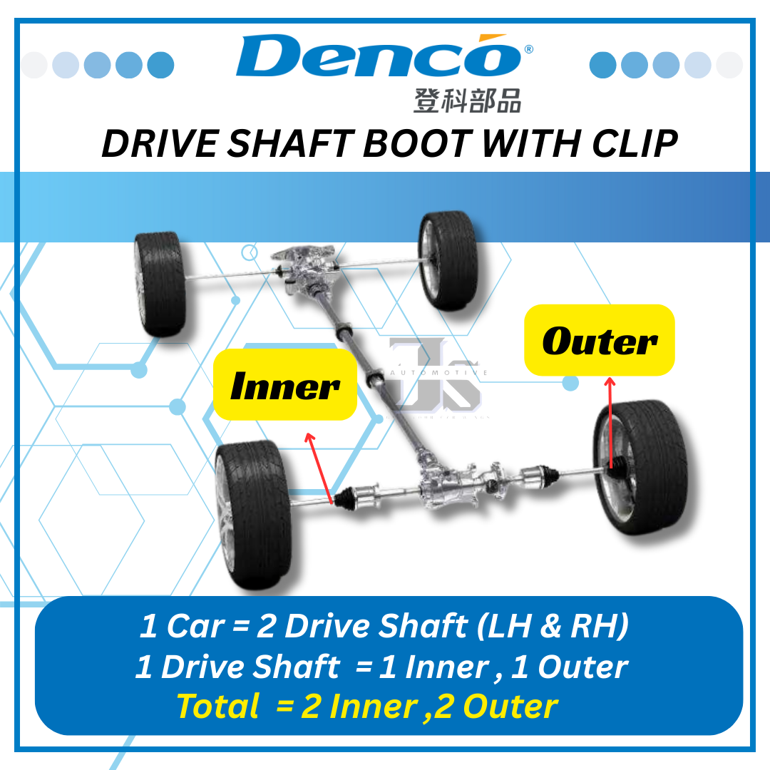 DENCO PROTON X50 Drive Shaft Boot Inner & Outer | Shopee Malaysia