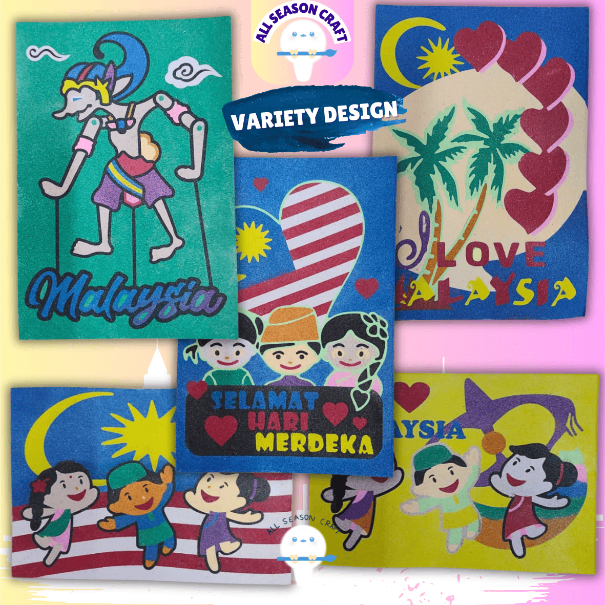 【MALAYSIA NATIONAL DAY 】Merdeka Sand Art DIY Kit | School Project ...
