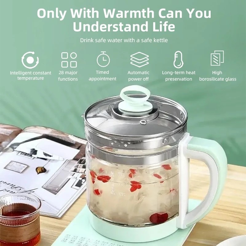 1.8L Health Pot Electric Kettle Multifunction soup teakettle Glass養生壺 ...