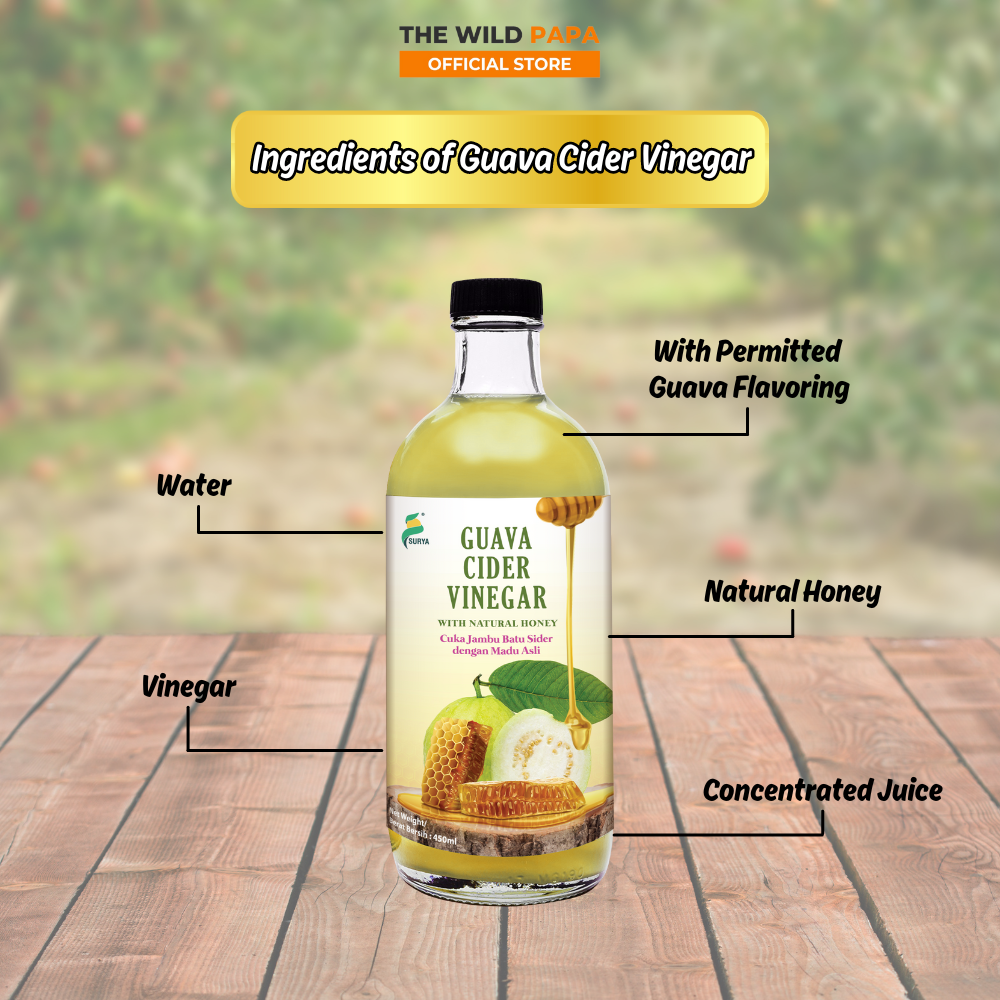 Surya Guava Cider Vinegar With Natural Honey 450ml (Detox,Weight Loss ...