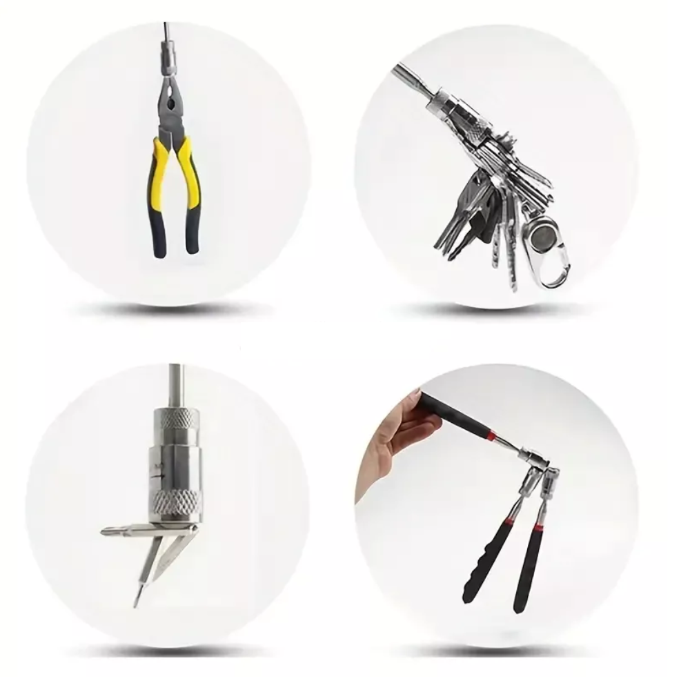 Telescopic Magnetic Picker with LED Light Magnetic Rod Stick Adjustable ...