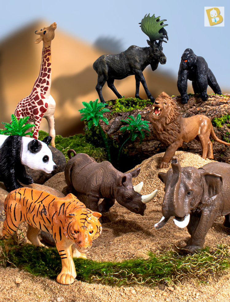 BabyBoss Various Animal / Dinosaur and Jungle Setting Set with Storage