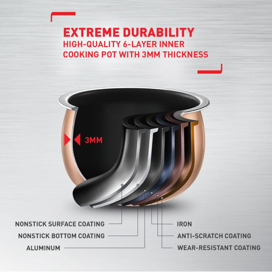 Tefal 1.8L (10 Cups) Rice Master IH Rice Cooker RK818 Baby Porridge