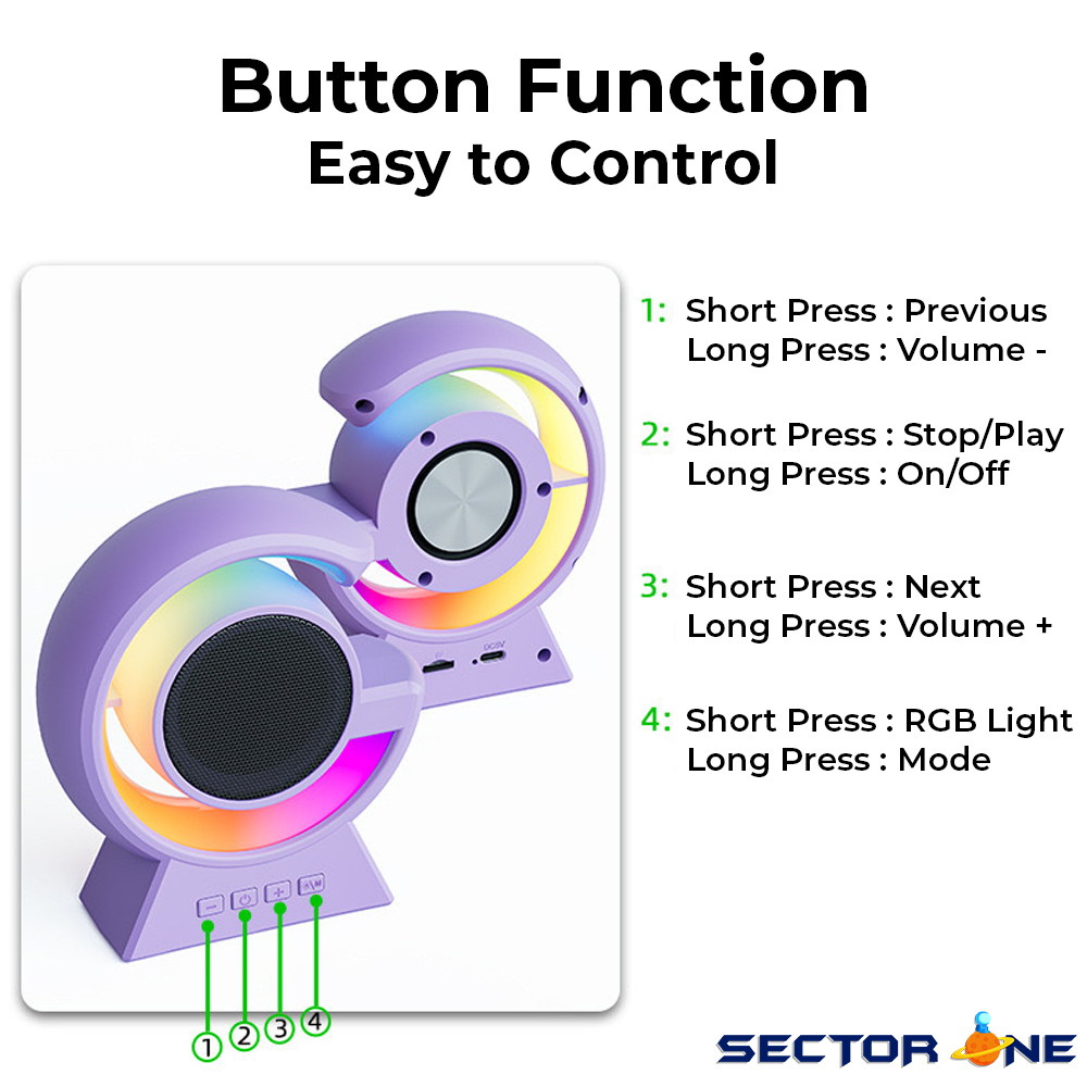 Wireless Bluetooth Speaker TWS Speaker Mini PC Speaker Multiple RGB ...