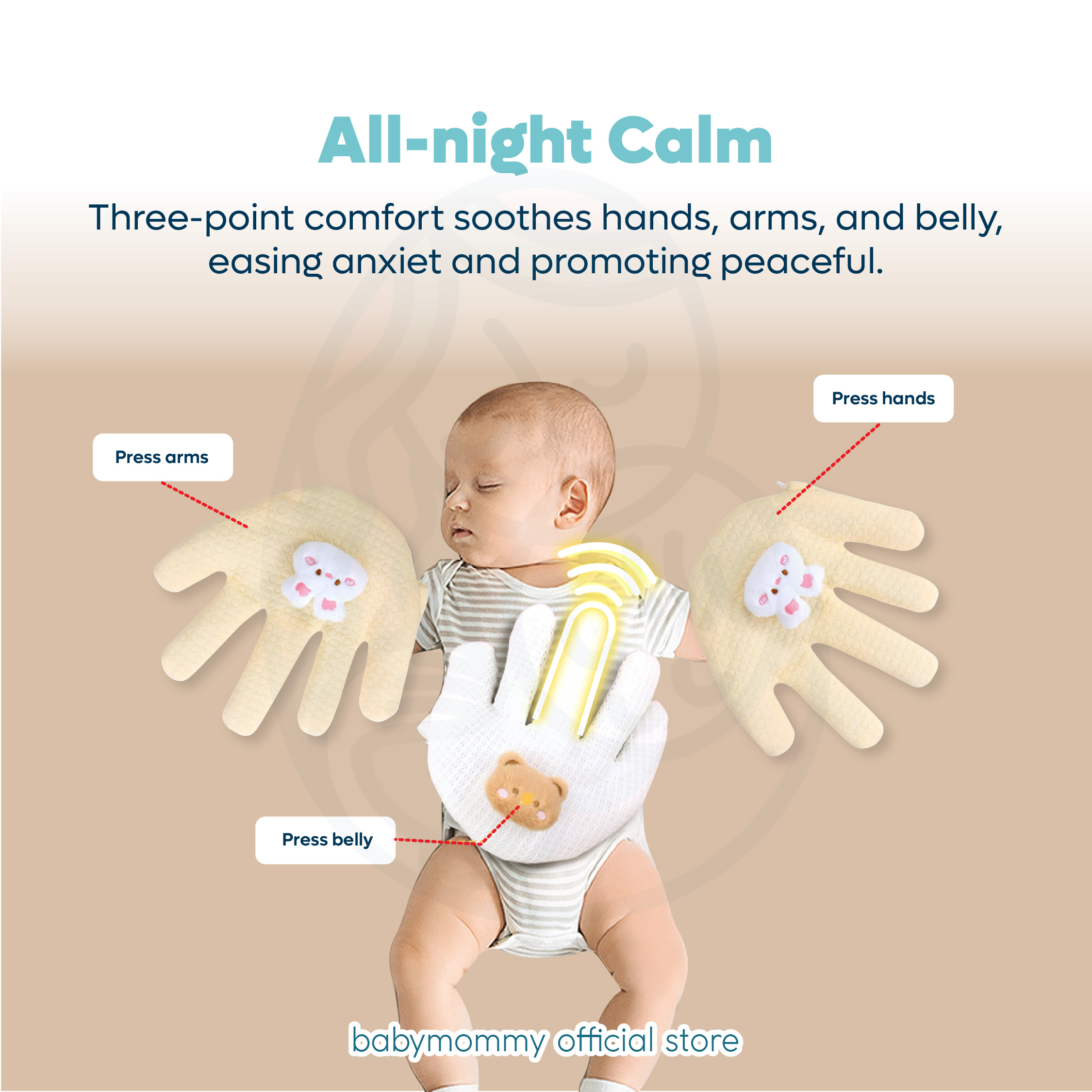 Babymommy👶Baby Soothing Palm Hand Pad Sleeping Pillow Newborn