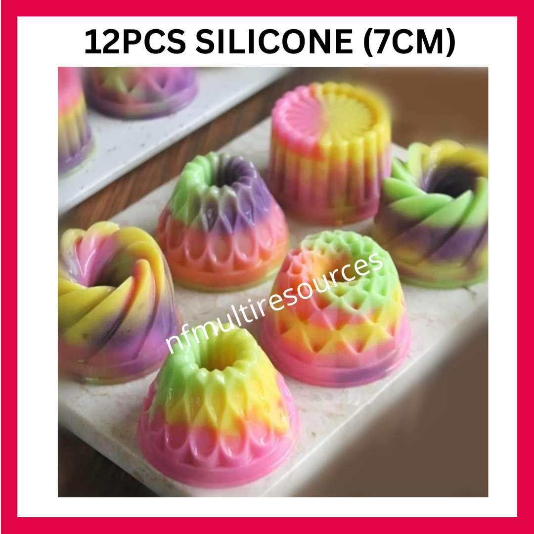 12pcs (7cm) Acuan Puding Silicone LEXTRA TWIST BUBLE SPIN ROYAL CLASSIC ...