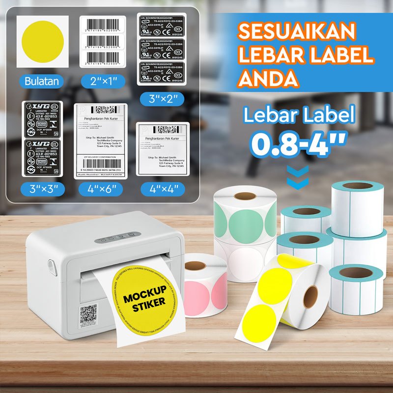 Pony A6 Thermal Printer Bluetooth Waybill Barcode Shipping Bluetooth ...