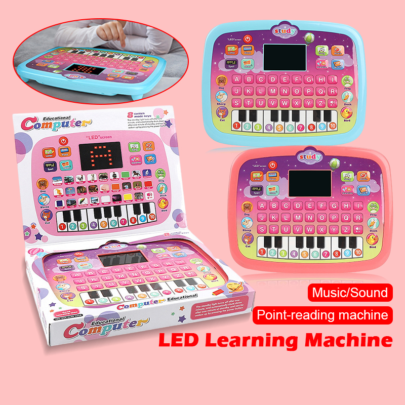 Kids Gift Mainan belajar LED Screen learning laptop toy alphabet tablet ...