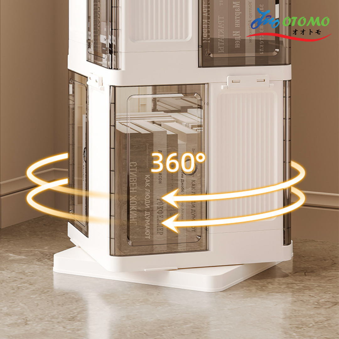 360 Rotating (3-4 Layers) Multipurpose Stackable Storage Cabinet 4 ...