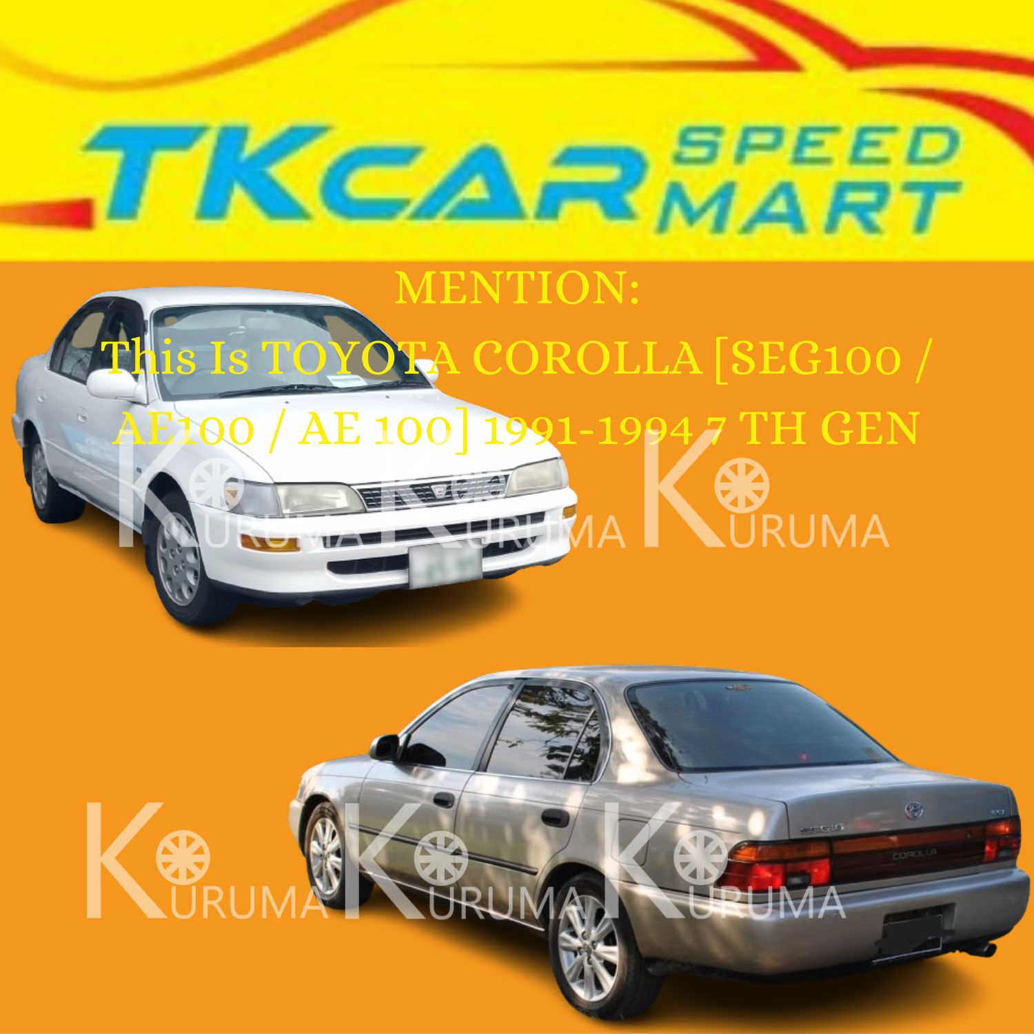 [READY STOCK] TOYOTA COROLLA [ SEG100 / AE100 ] 1991-1995 7 TH GEN ...