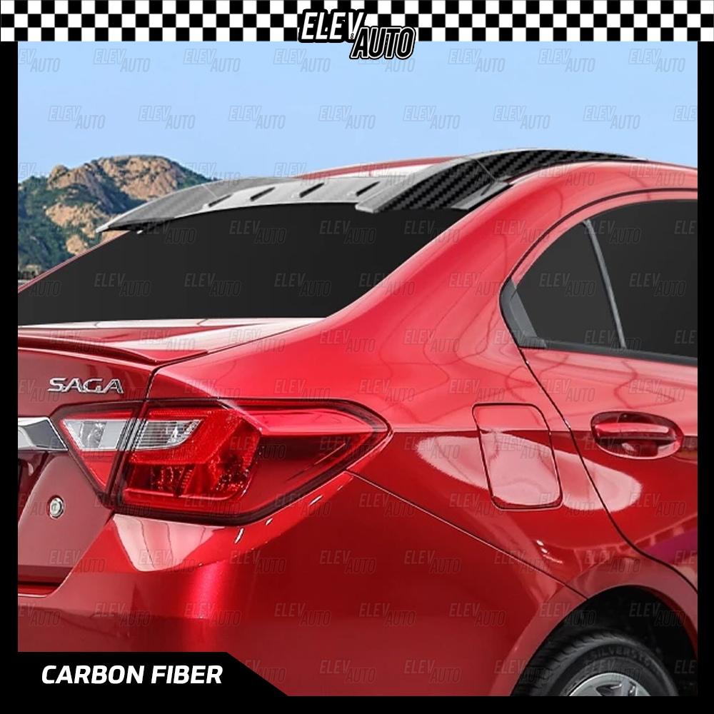 Proton Saga VVT MC1 MC2 2016 - 2025 Rear Top Roof Spoiler Carbon Matte ...
