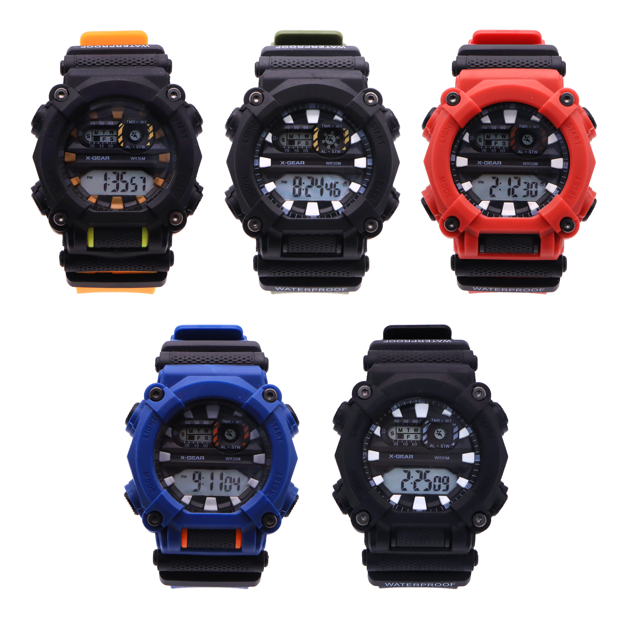 X-GEAR Watch ORIGINAL 30m Waterproof Rubber Strap Watch Unisex Jam ...