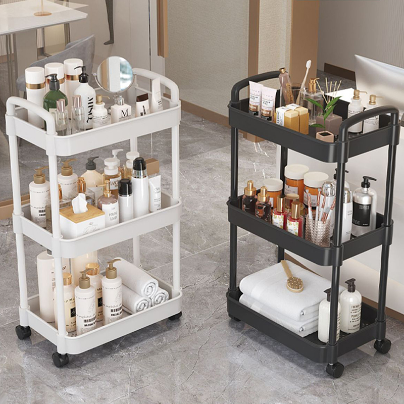 3/4/5 Layer Trolley Cart Organizer Storage Shelf Moving Rack With Wheel ...