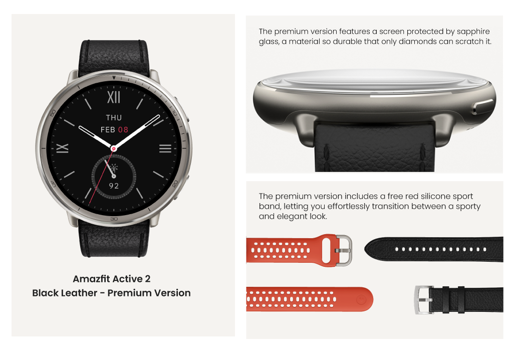 Amazfit Active 2 Round Smart Watch 44mm, GPS Maps with Direction ...