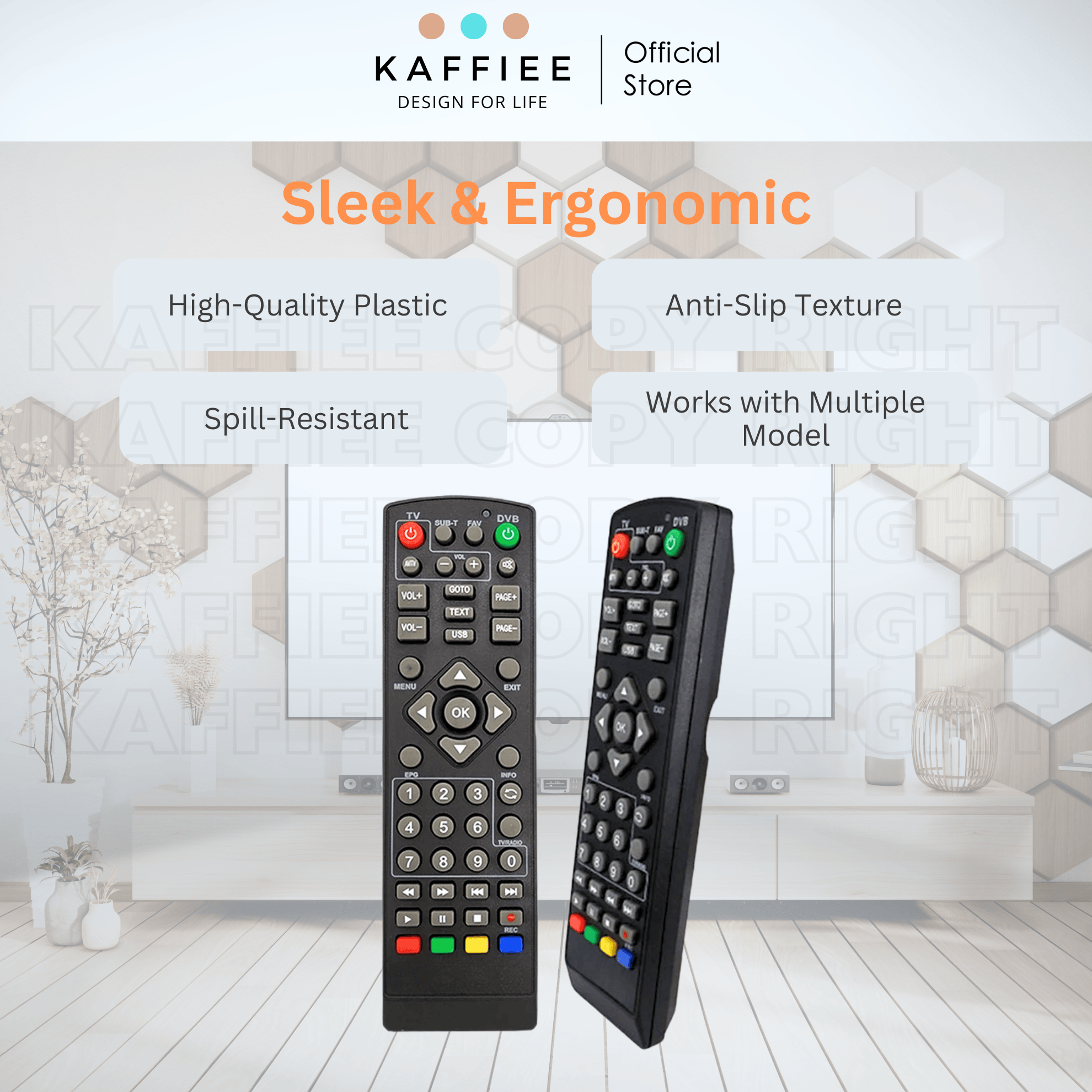 KAFFIEE Original DVB-T2/S2 Controller Remote Kontrol Controller Decoder ...
