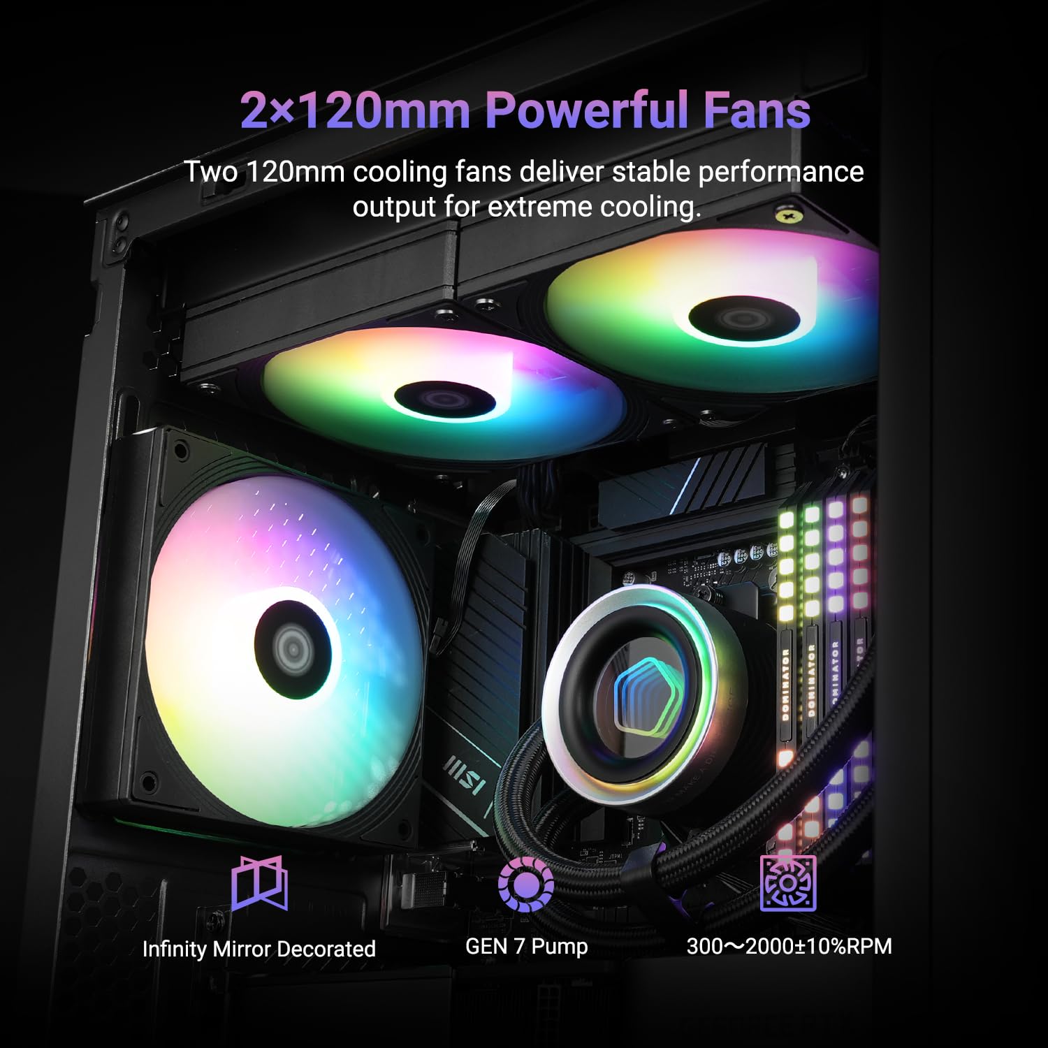 ID-Cooling FX240 INF ARGB Watercooling, 240mm Liquid CPU Cooler, AIO ...