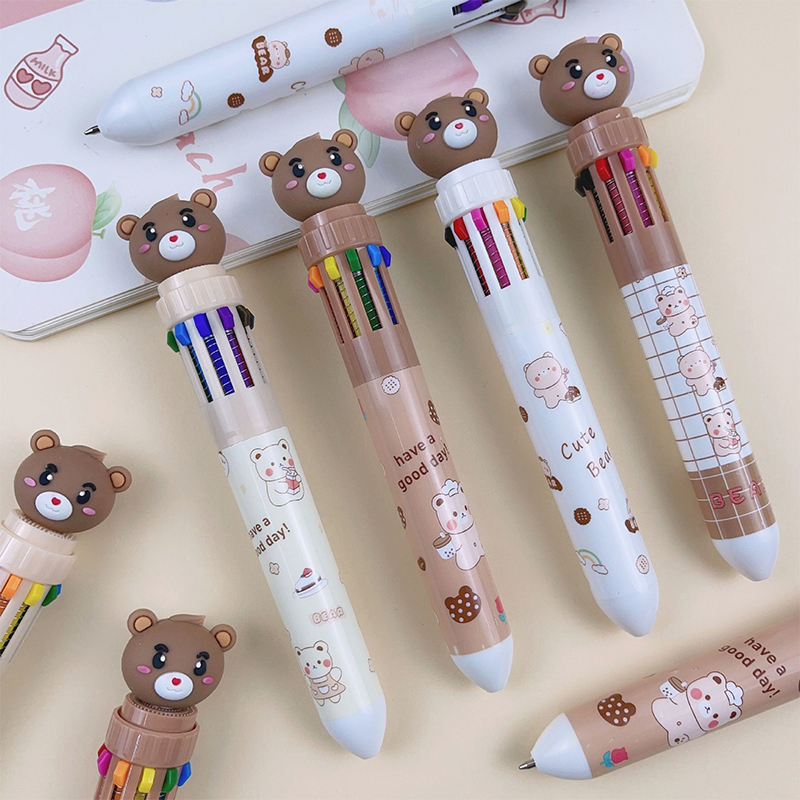 🔥𝐄𝐀𝐒𝐘 𝐒𝐖𝐈𝐓𝐂𝐇 10 Colors Ball Pen Multi Colour Ballpoint Pens Kids ...