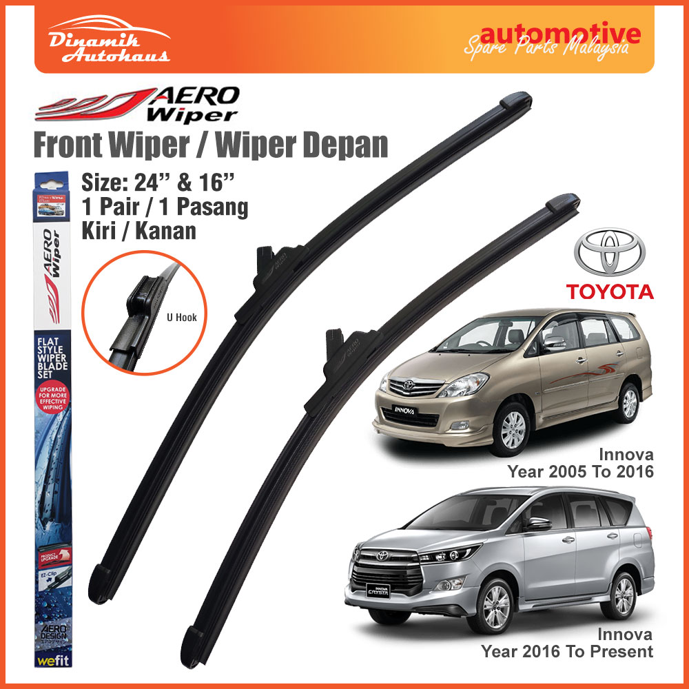 Toyota Innova Car Front Windscreen Flat Soft Wiper Size 24