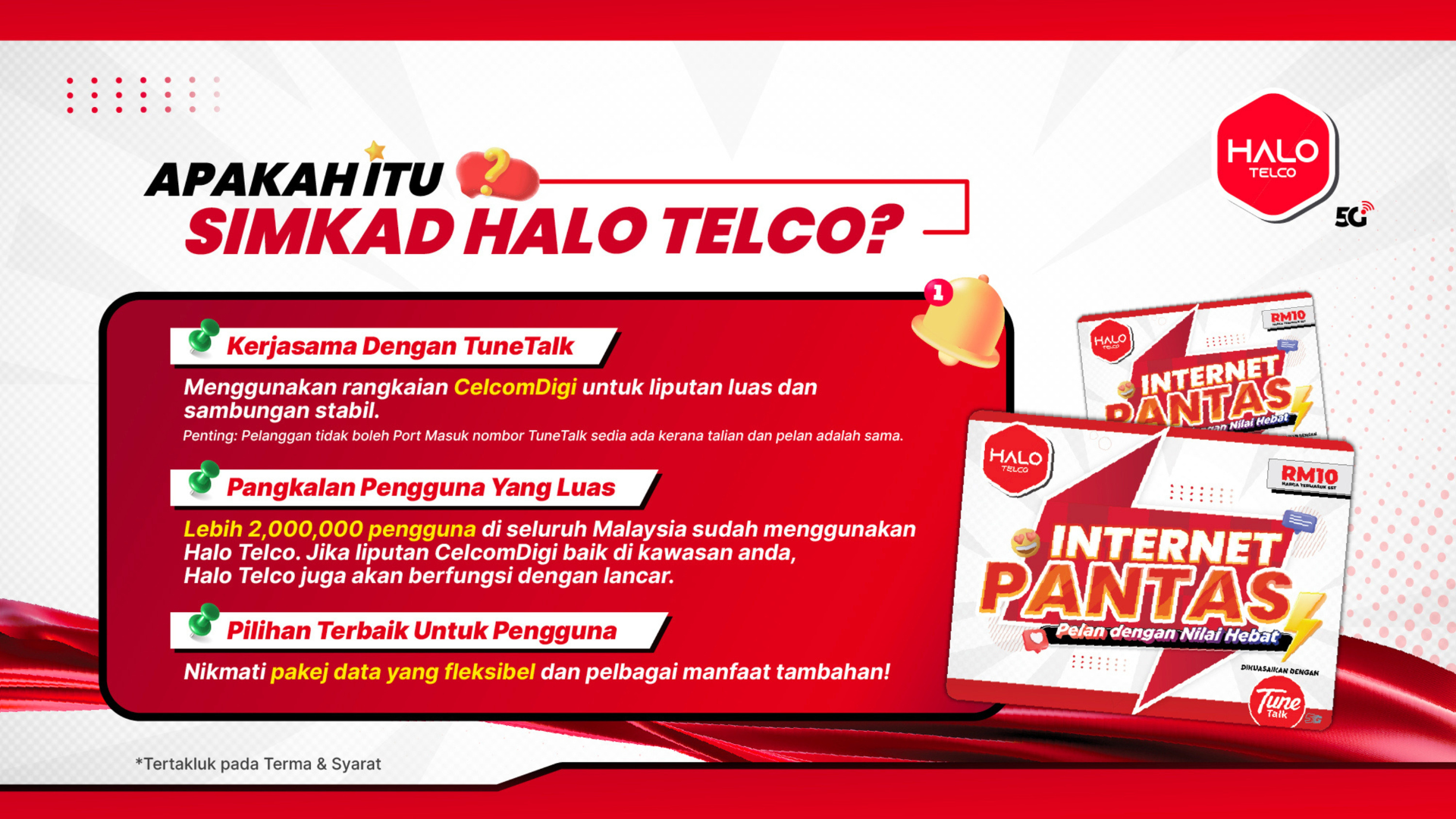 🔥 SimKad Halo Telco TuneTalk - Unlimited Data, Speed & Call - SimCard ...