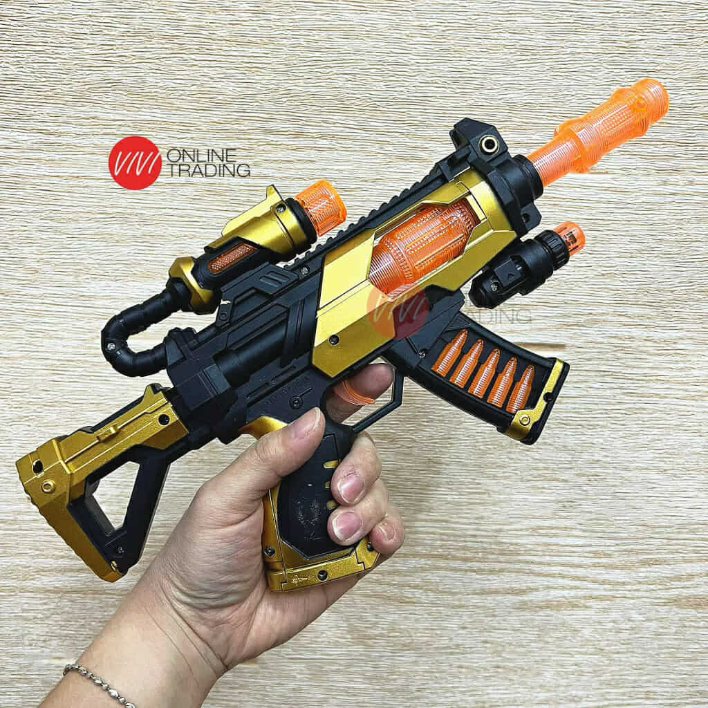Submachine Gun Toys Gun for Children with Laser Light and Sound Pistol ...
