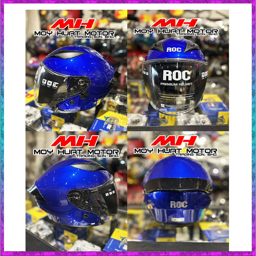 ROC HELMET NEW DESIGN / DOUBLE VISOR HELMET WITH SIRIM / HELMET HIGH ...