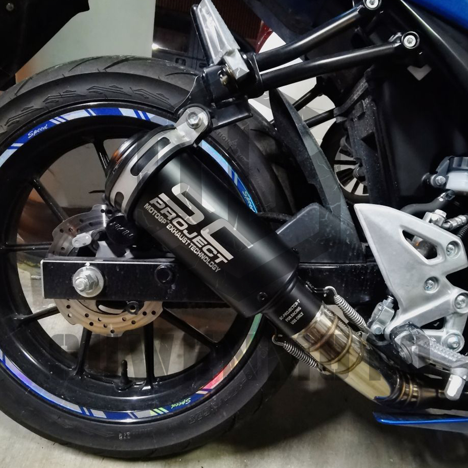 Carbon Fiber 38-51mm Universal Motorcycle Exhaust Muffler Pipe Silencer ...