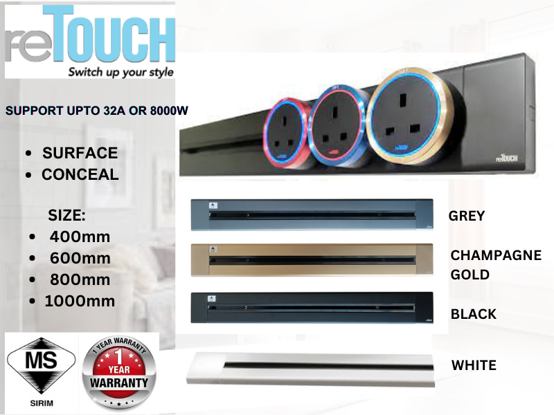 [SIRIM APPROVED] Retouch Power Track 32A and Socket Switch Universal ...
