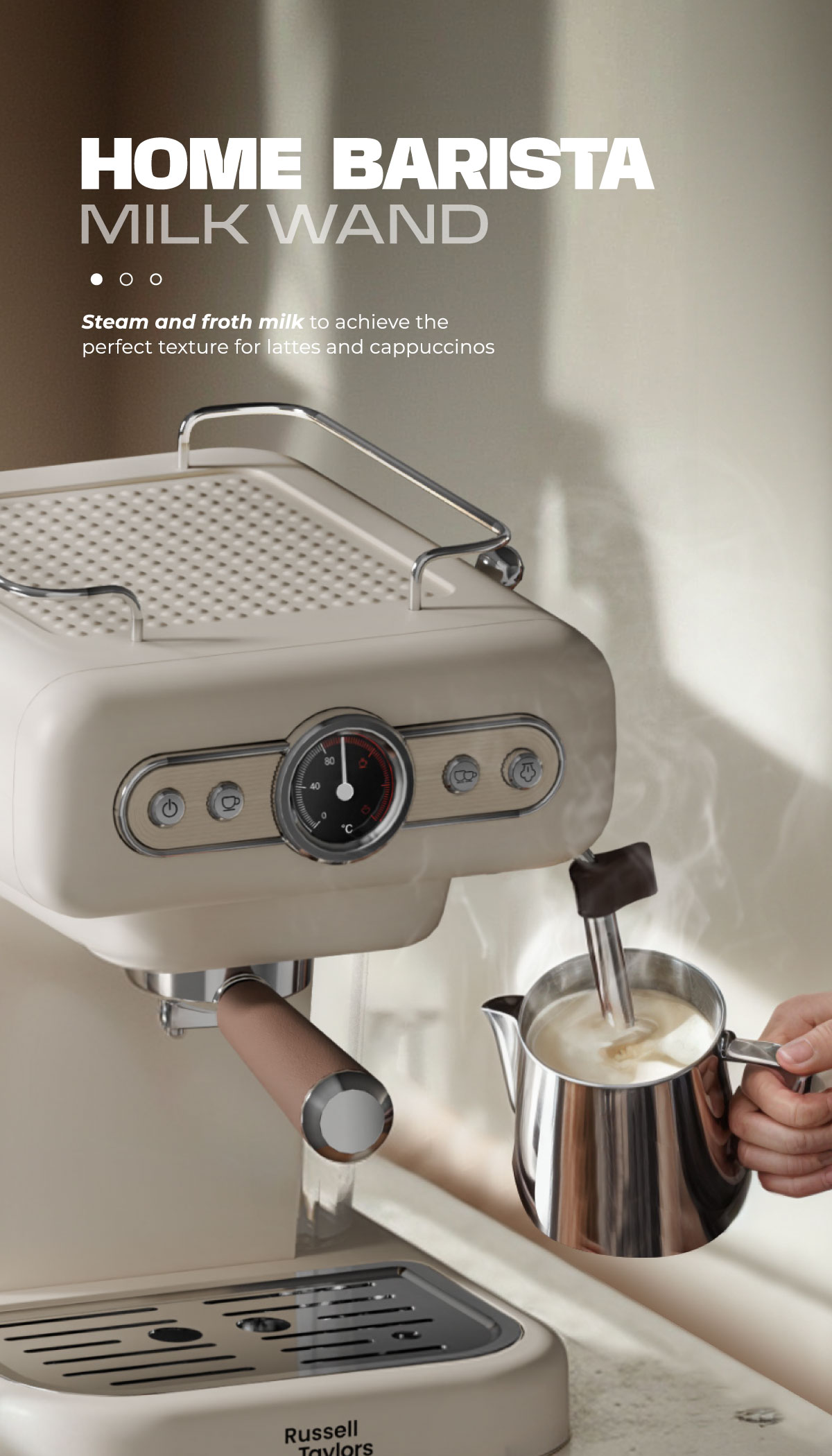 Russell Taylors 20 Bar Espresso Coffee Machine Mesin Kopi Retro Style ...