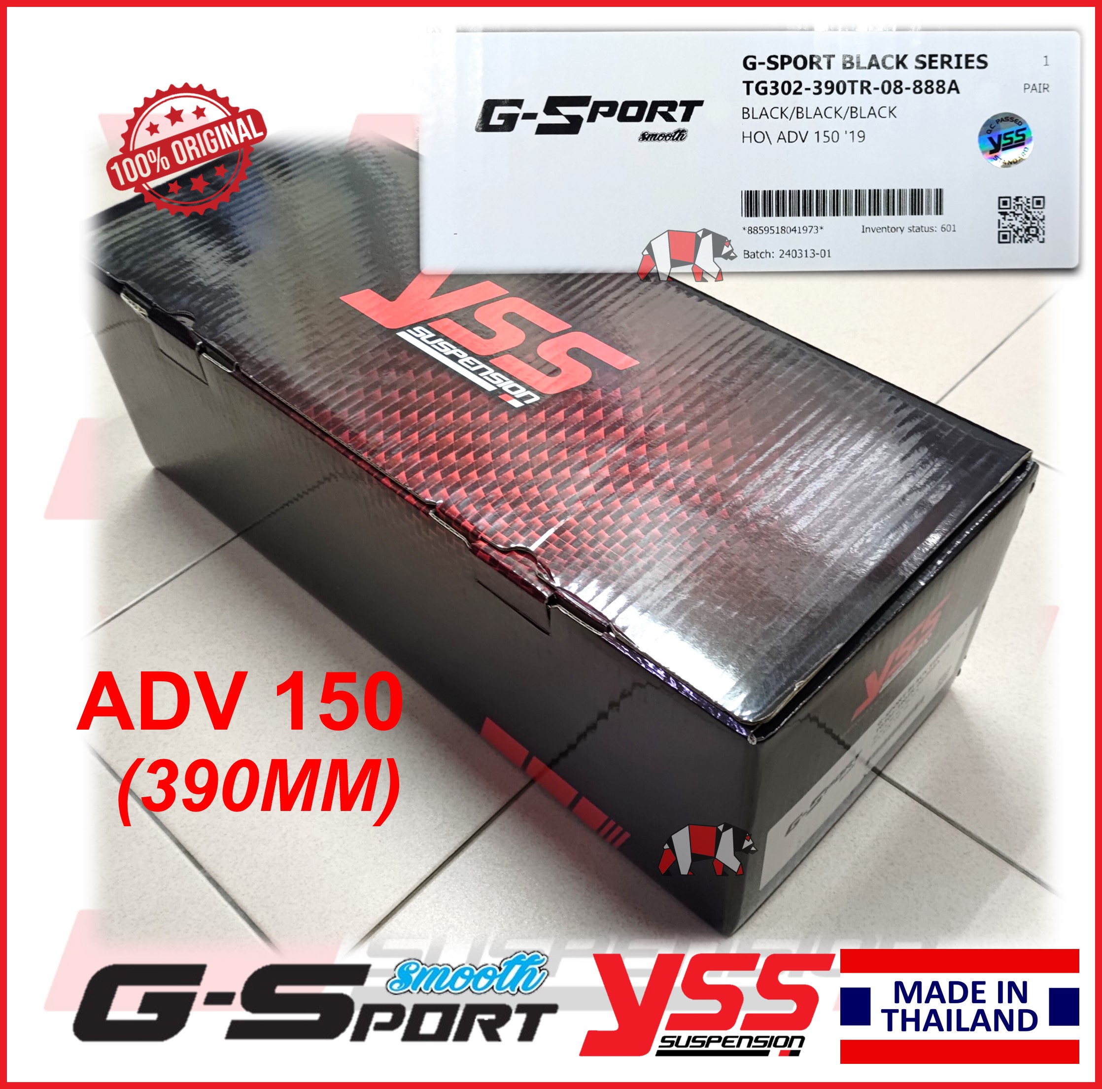 YSS ADV150 (390MM) GSport [Free Heavy Duty Spring] adjustable absorber ...