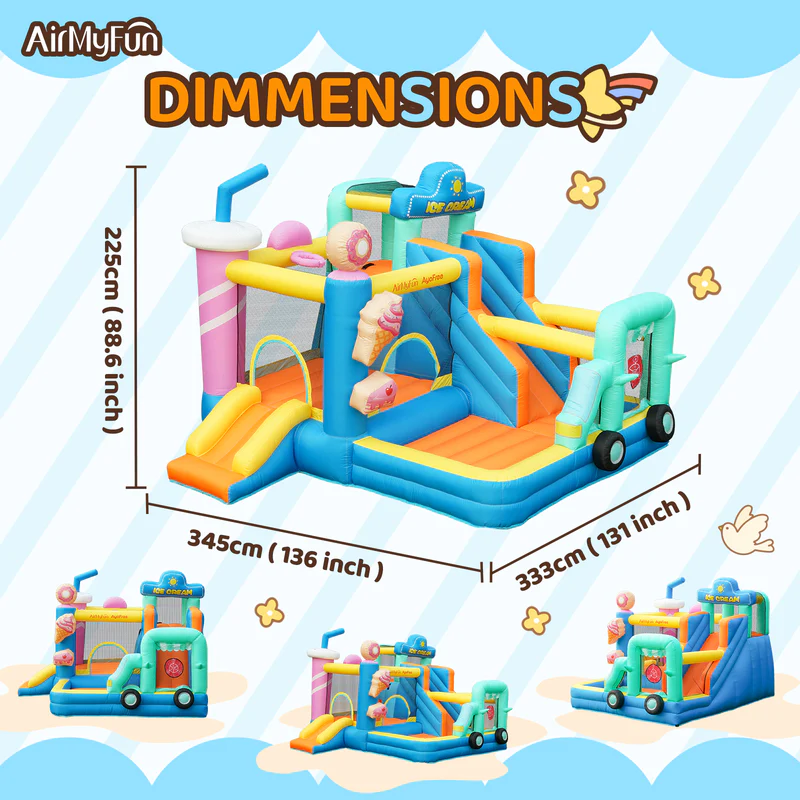 Dolphin Doctor Inflatable Slide It has a trampoline, climbing room ...