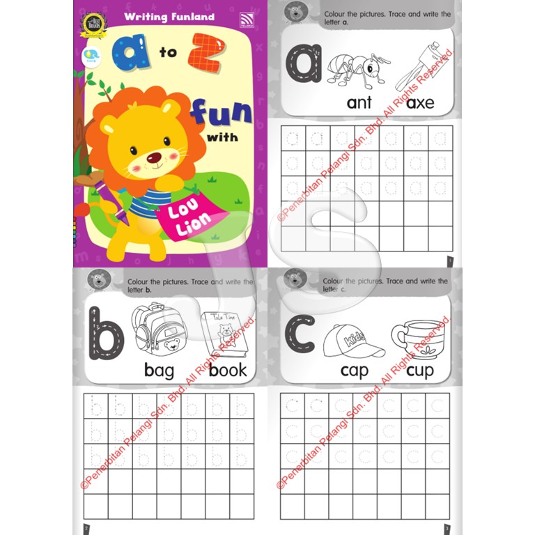 WRITING FUNLAND : a to z FUN WITH LOU LION | ZAC ZEBRA & 1 TO 10 FUN ...