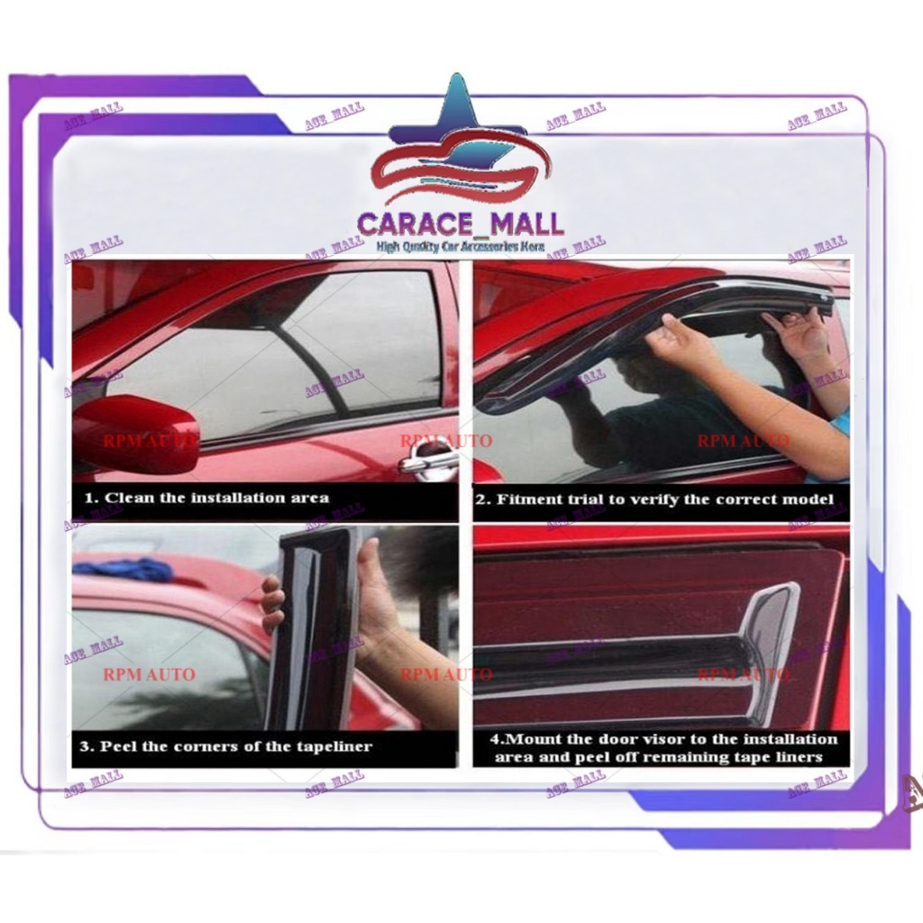 JAC FRISON T6 T8 T9 4 Tingkap Air Press Window Kereta Door Visor (4PCS ...