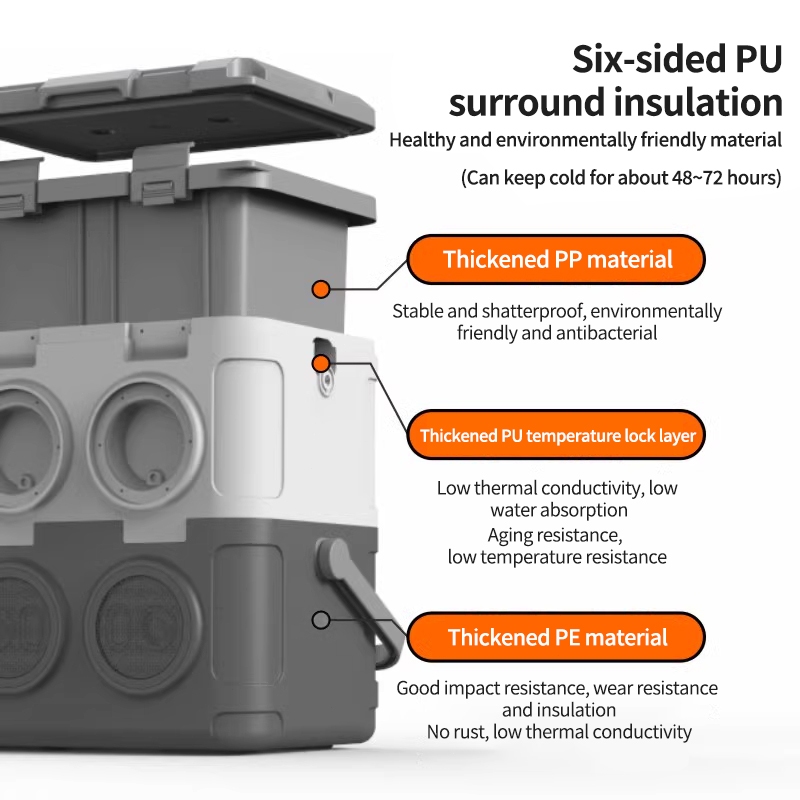 KEEPHIKE outdoor insulation box camping stall refrigerator commercial ...