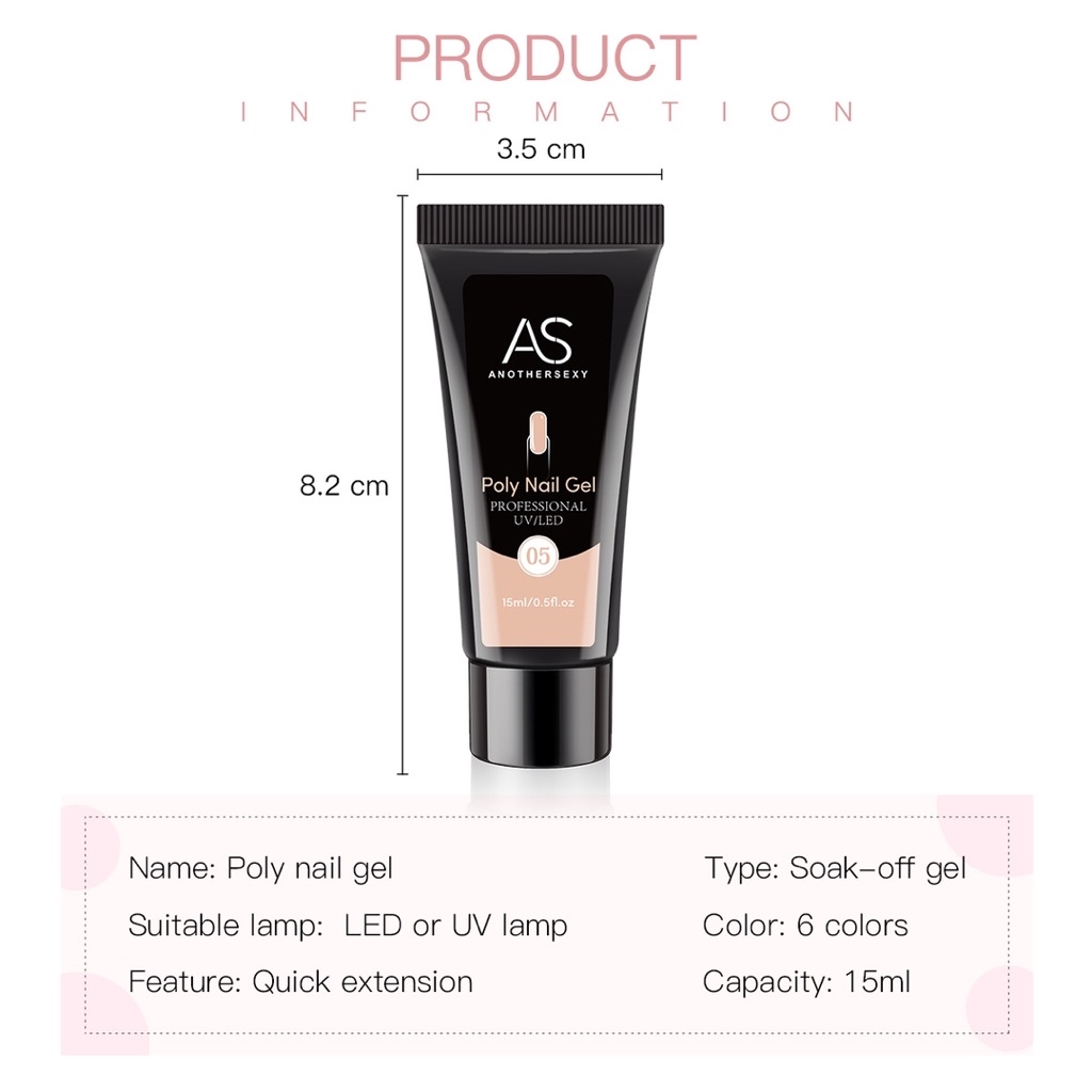 AS Brand Poly Extension Gel 15ML | Shopee Malaysia
