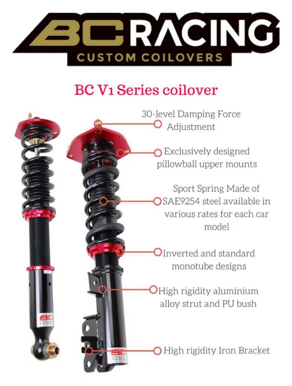 PERODUA MYVI / MYVI 05 / ALZA BC RACING V1 SERIES HILOW SOFT HARD ...