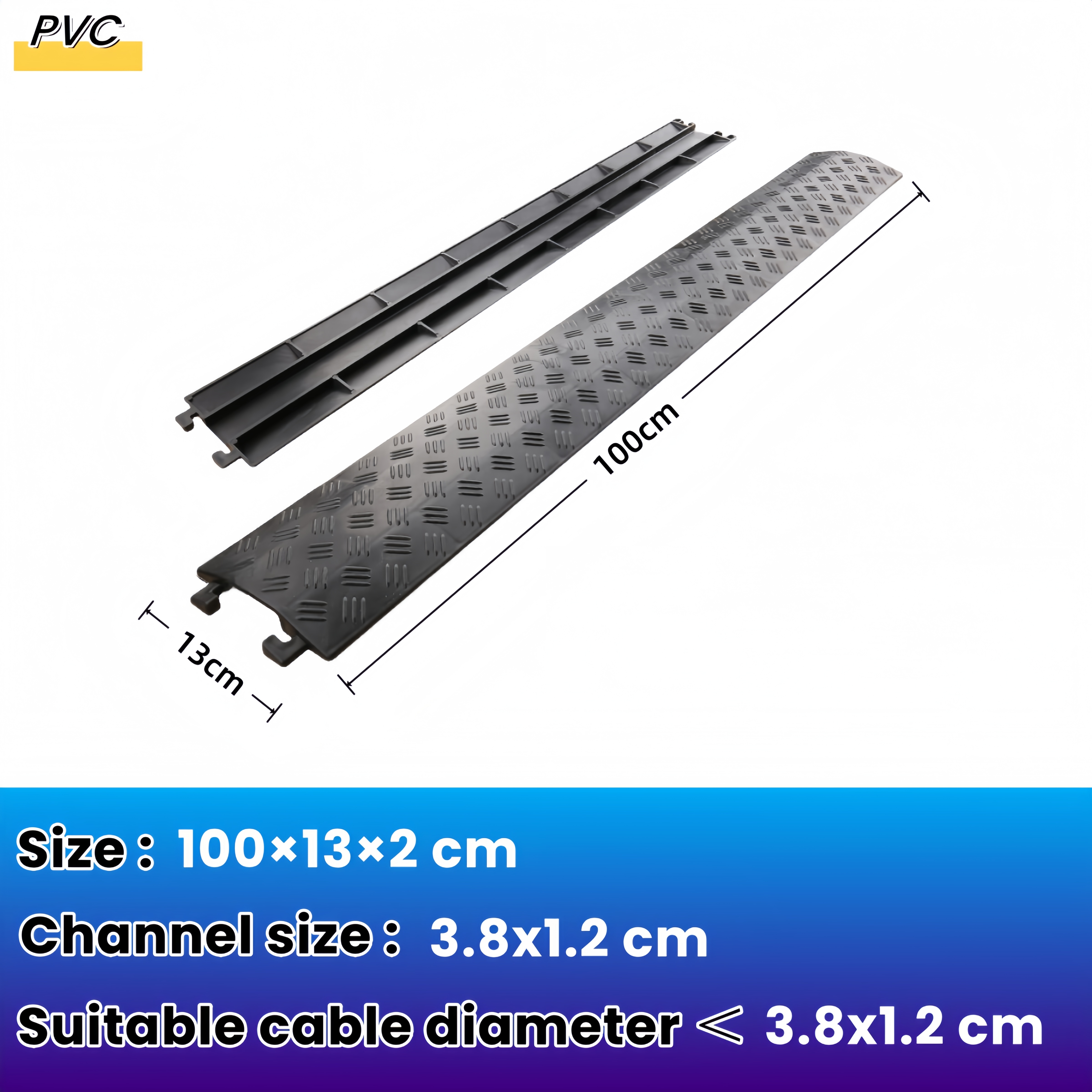 Safety Cable Protector Ramp Cord Wire Hose Floor Cover Trunking Plastic ...
