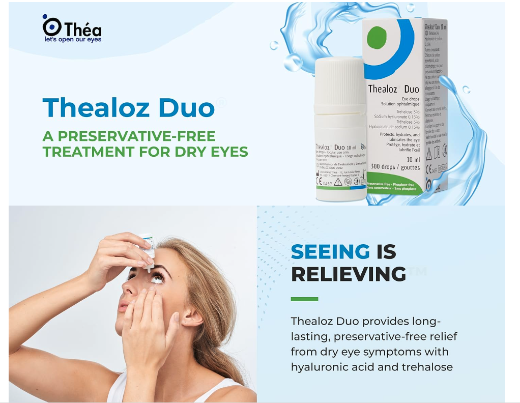 Thealoz Duo Eye Drops Rapid Relief for Dry Eyes, Soothes & Lubricates ...