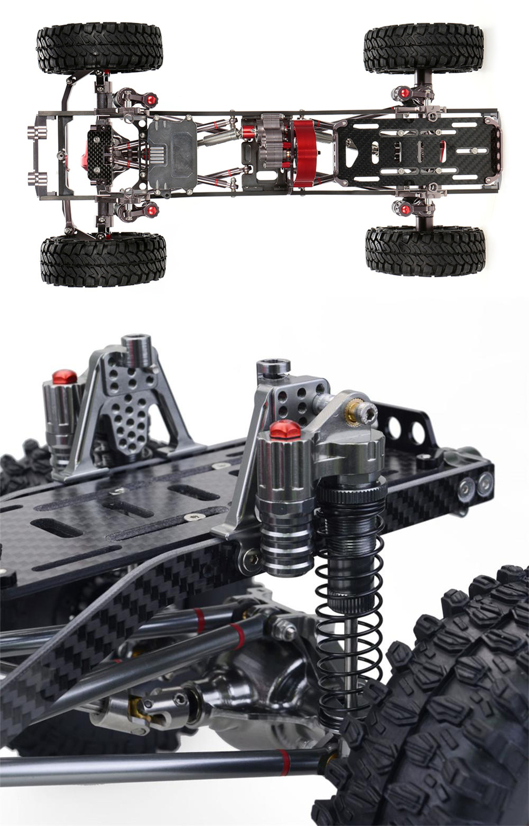 SCX10 RC Crawler Car Builder Kit Aluminum Alloys and Carbon Frame ...
