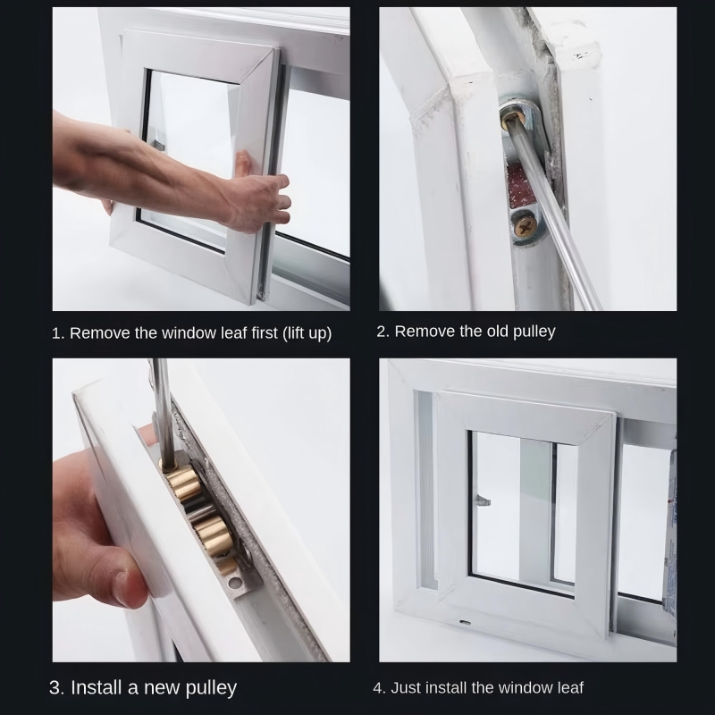 Penggelongsor Roda Alur Rata Roller Sliding Groove window pulley Wheel ...