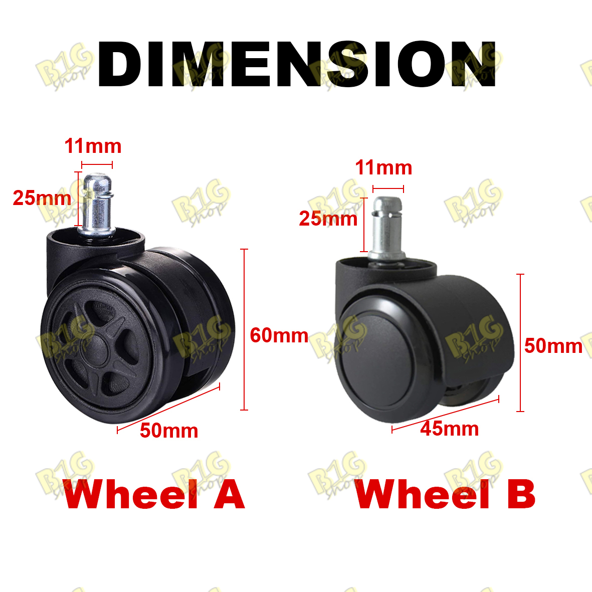 roda kerusi gaming roda kerusi pejabat aksesori roda gaming chair ...