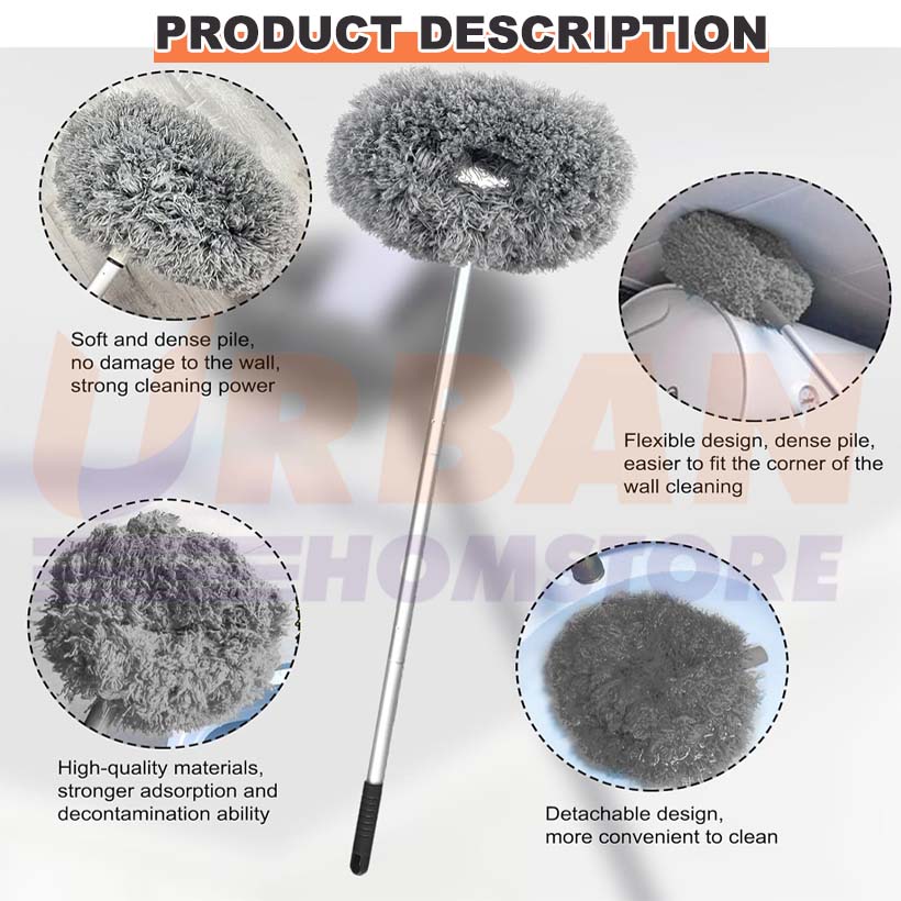 UBH 1.4M Ceiling fan duster Penyapu kipas syiling Microfiber head Fan ...