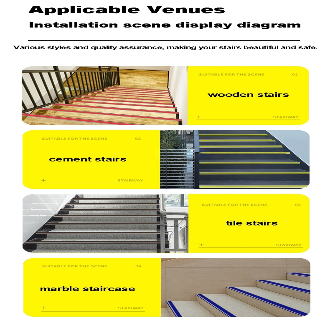 PVC Stair Tread 100cm Self-Adhesive Anti-Slip Groove Design for Step ...