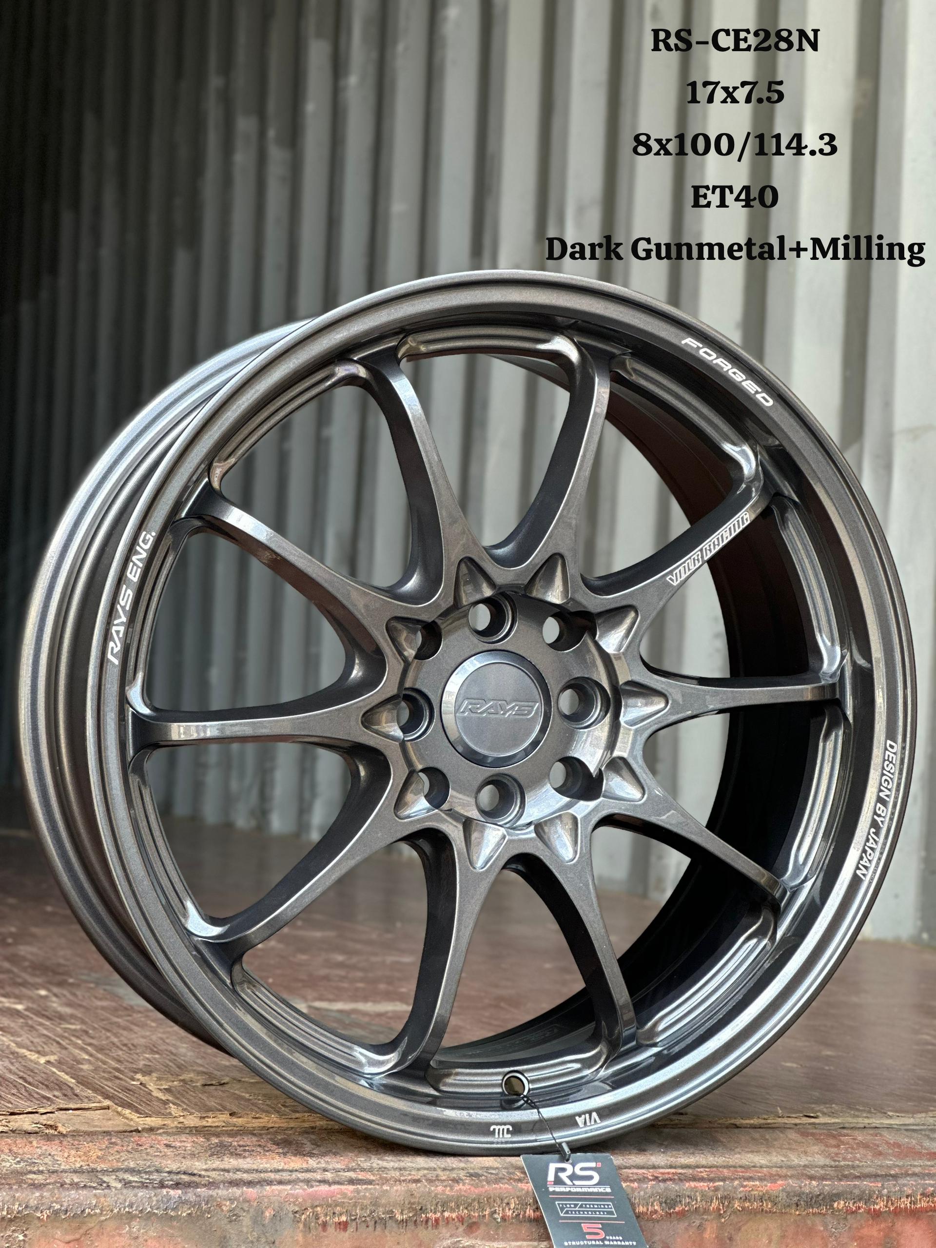 RS-CE28N RS PERFORMANCE 17 INCH 17X7.5/17X8/17X8.5 FLOW FORMING NEW RIM ...